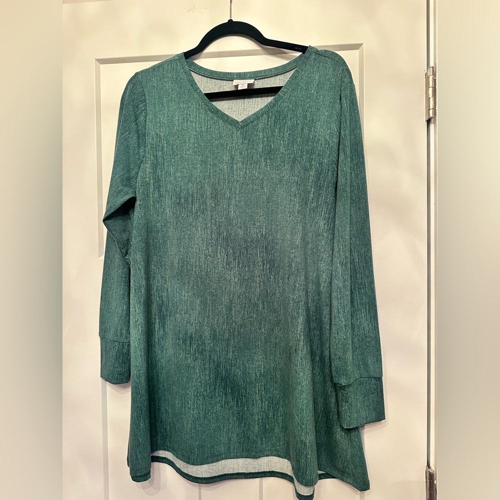 LuLaRoe Elizabeth long sleeved tunic top, size medium.